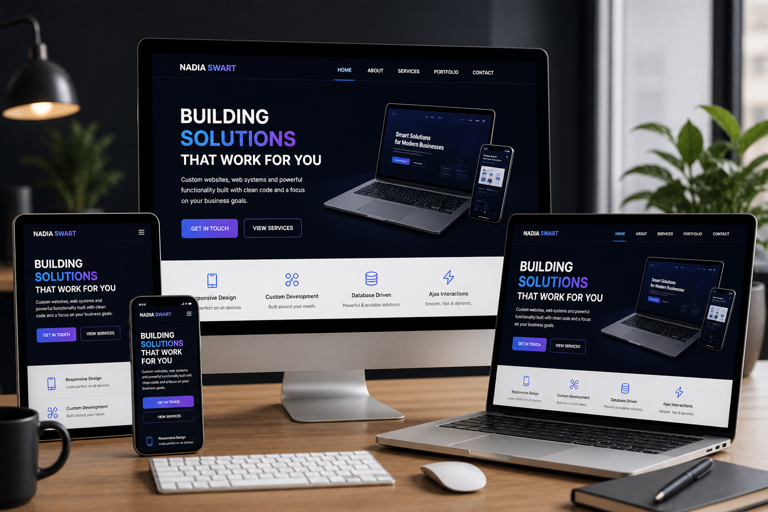 Responsive website and software development examples
